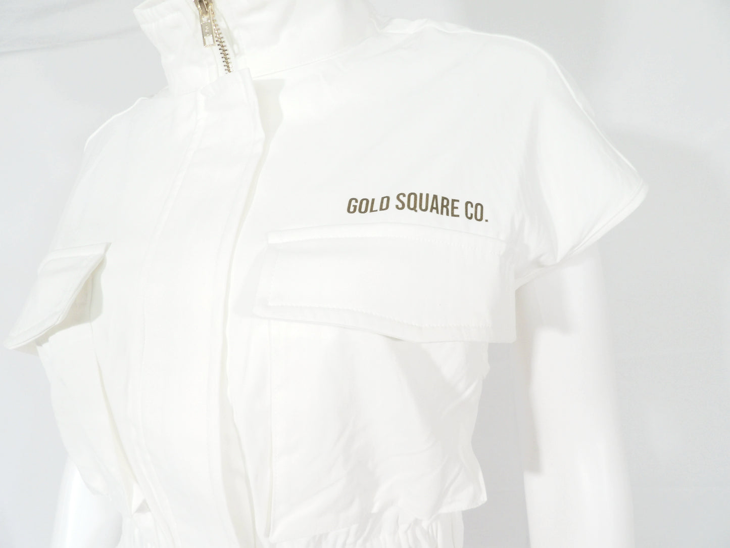 Gold Square Cargo Dress