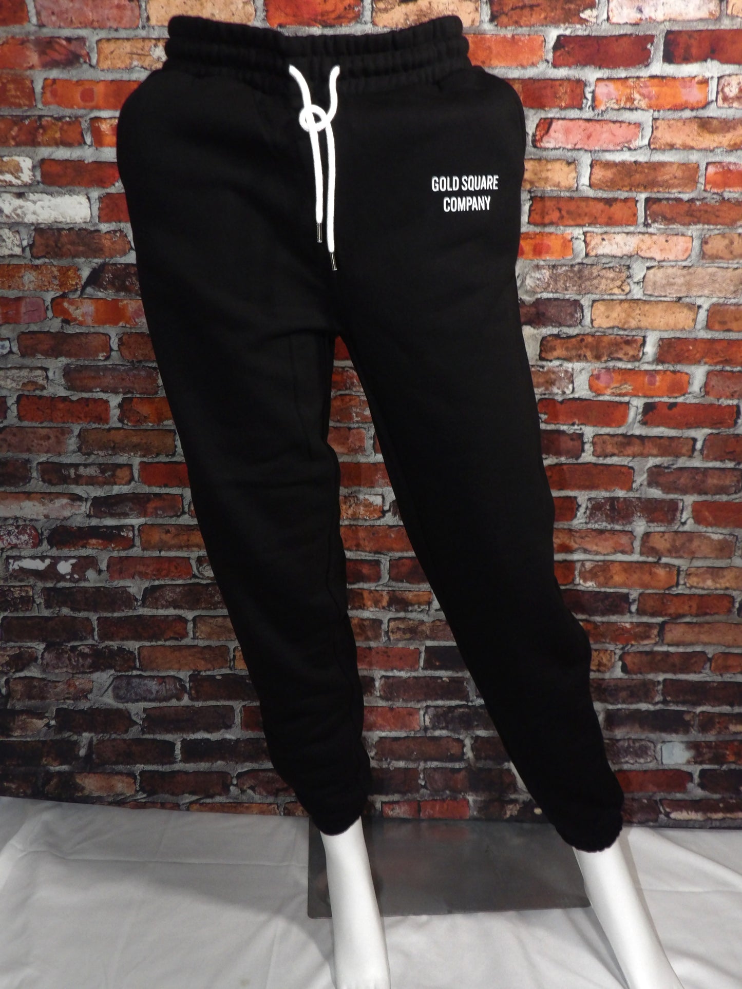 GOLD SQUARE BLACK JOGGERS